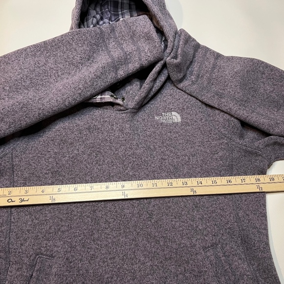 The North Face Purple Hoodie Pullover Button Collar Hood Ski Soft Cozy Size M - Picture 9 of 15